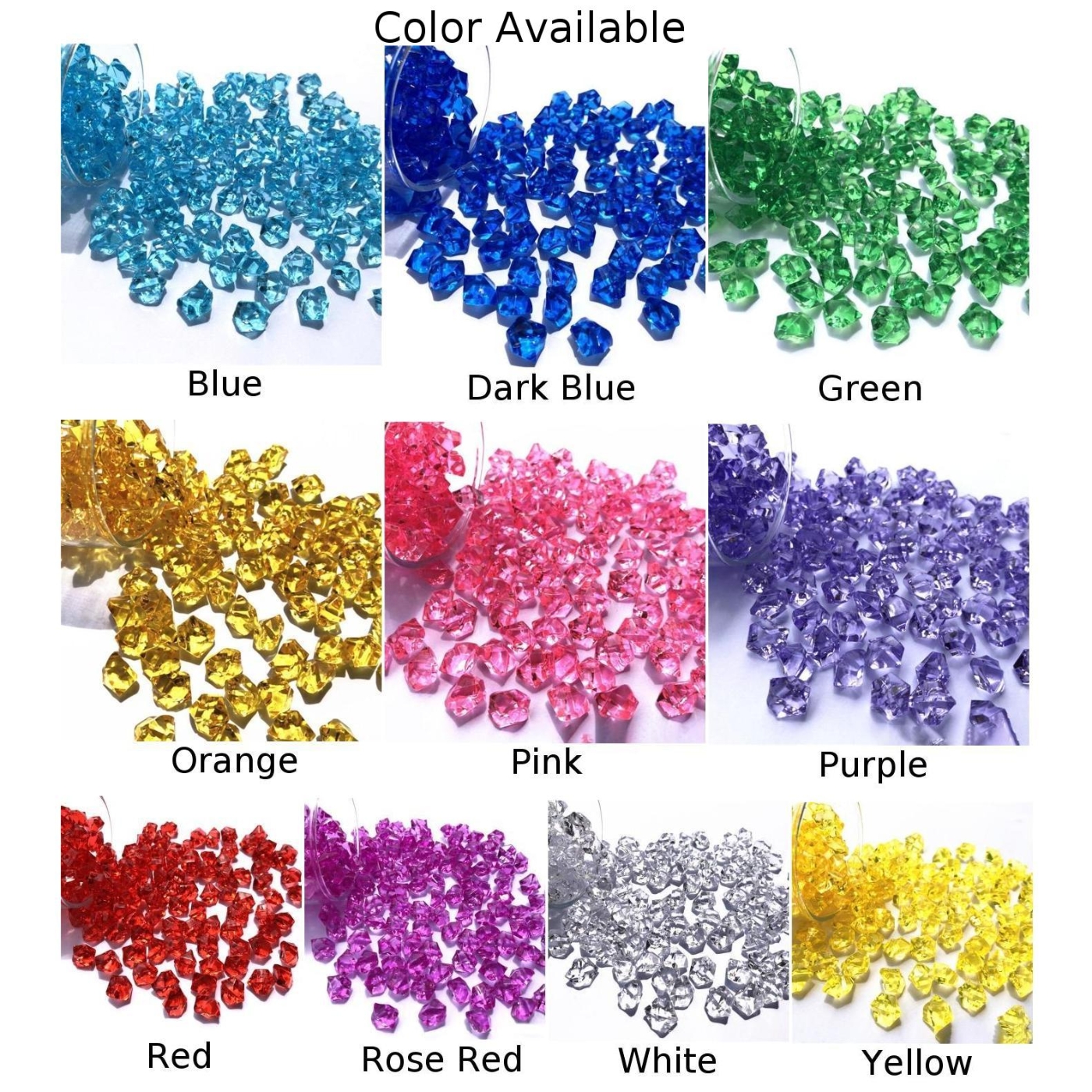 Aquarium Marine Stone - 200pcs/pack Acrylic Crystal Gem Stone Crushed