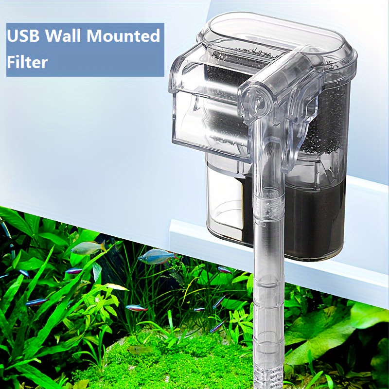 Marine Aquarium Overflow - 2.5W DC 5V Wall-hanging Filter For