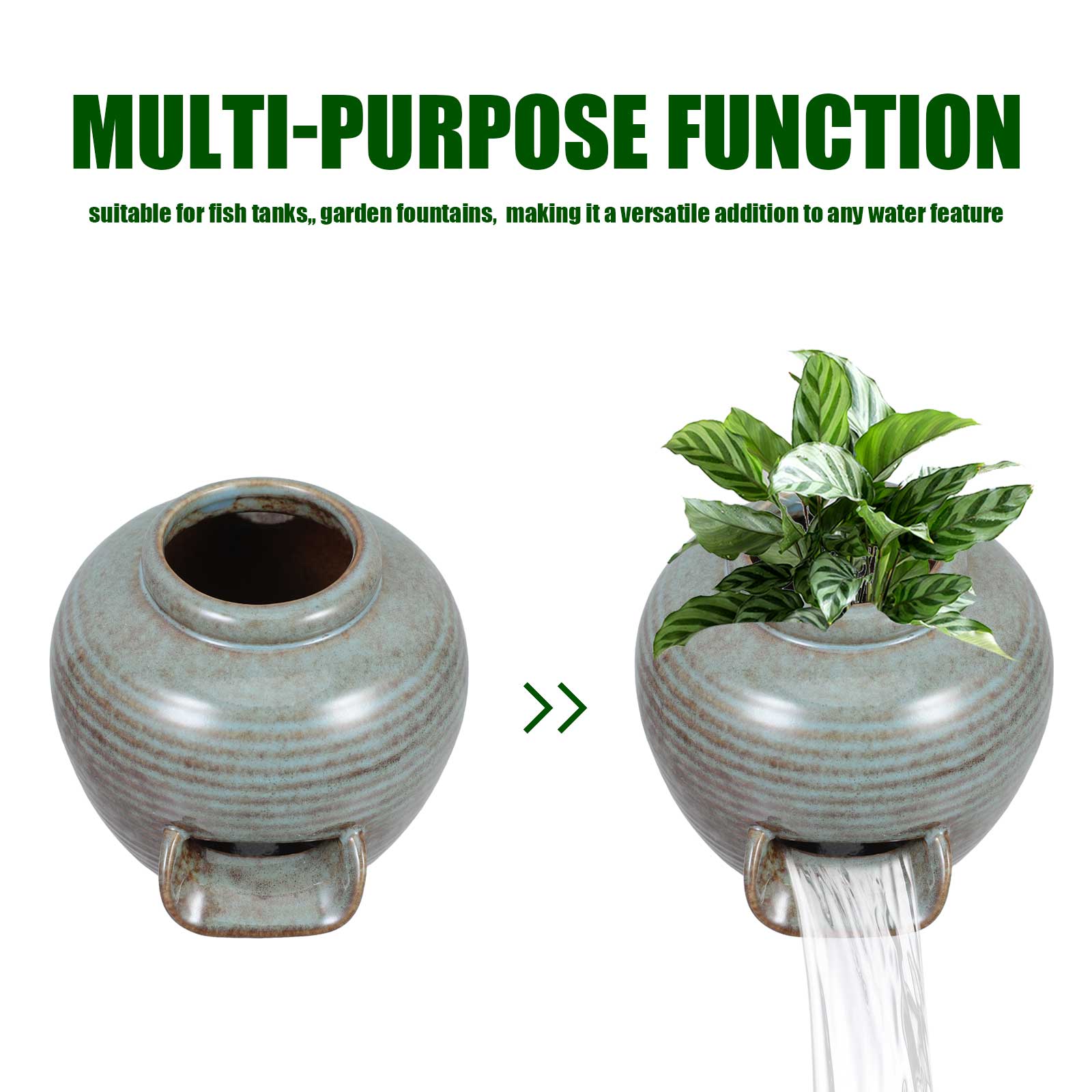 Marine Aquarium Tanks - Indoor Waterfall Circulating Pot Decorative Fountain