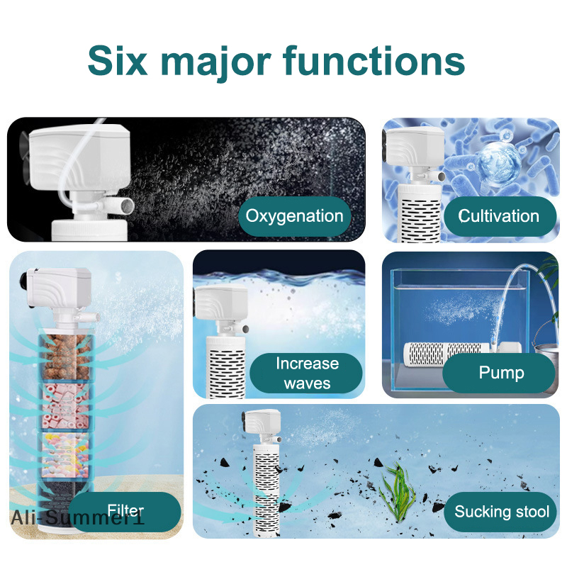 【E】3 In 1 Aquarium Filter Pump - Marine Aquarium Water Change のレビューと価格