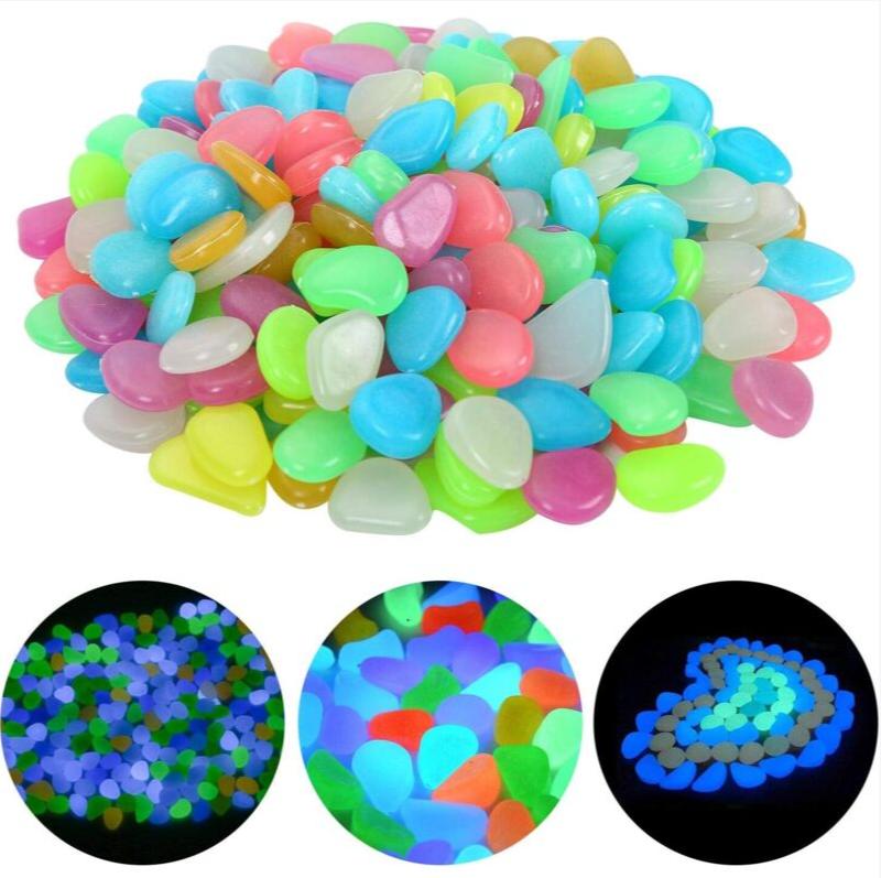 100-300pcs Glowing Garden Pebb - Aquarium Marine Stone のレビューと価格