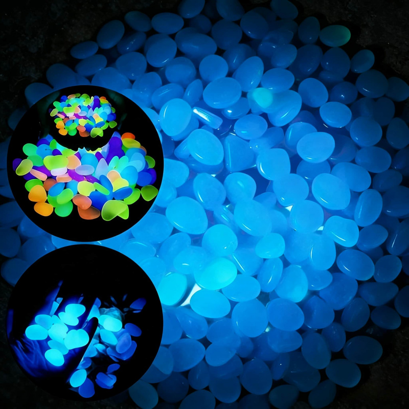 100-300pcs Glowing Garden Pebb - Aquarium Marine Stone のレビューと価格