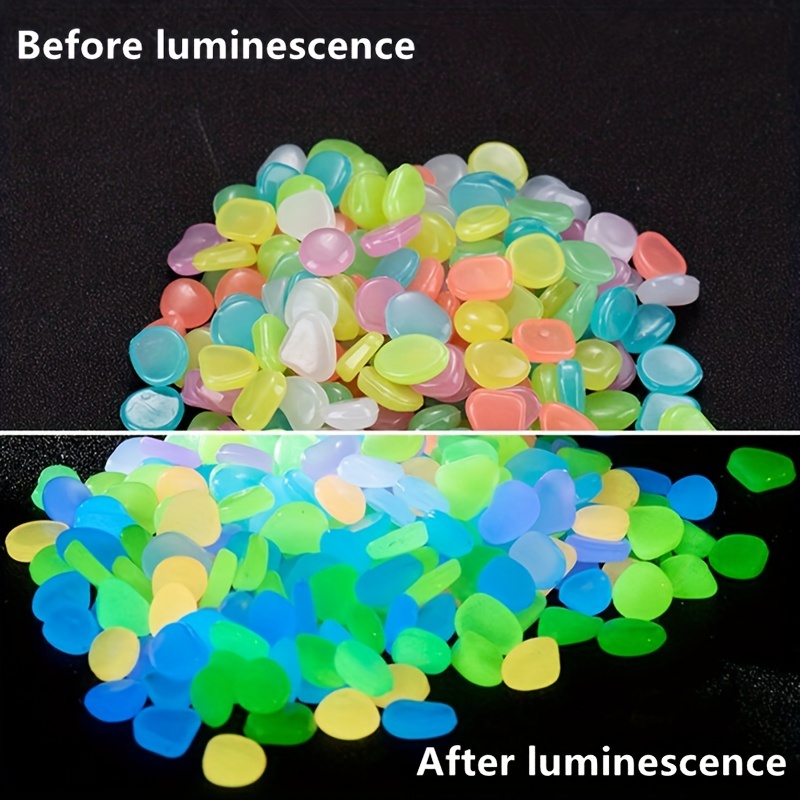 100-300pcs Glowing Garden Pebb - Aquarium Marine Stone のレビューと価格