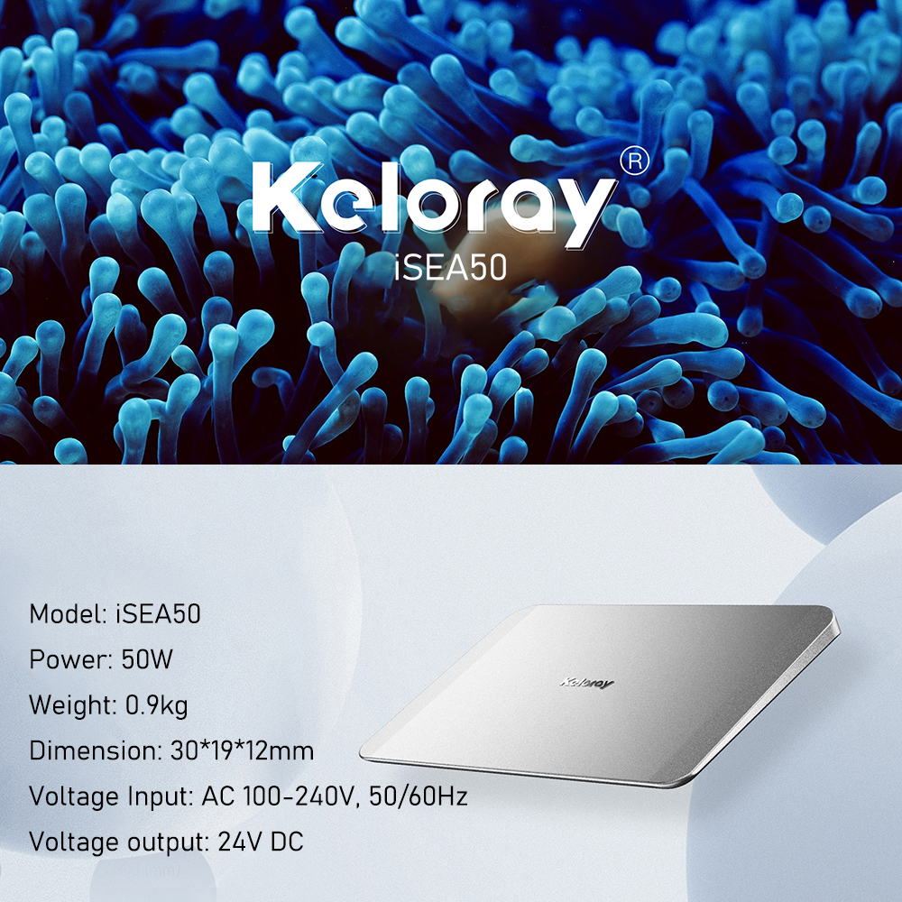 Keloray iSEA50 Fanless Full Sp - Marine Aquarium Led Lights のレビューと価格