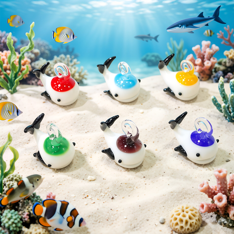 Mini Glass Whale Pendant Cute  - Marine Aquarium Japan のレビューと価格