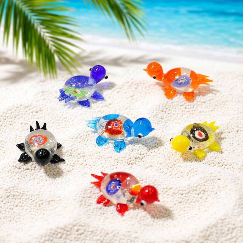 1pc Mini Glass Turtle Figurine - Marine Aquarium Japan のレビューと価格