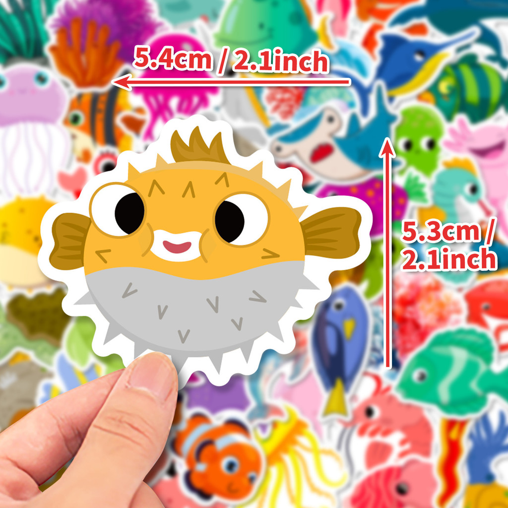 50Pcs Marine Life Stickers Dol - Marine Life Aquariums のレビューと価格