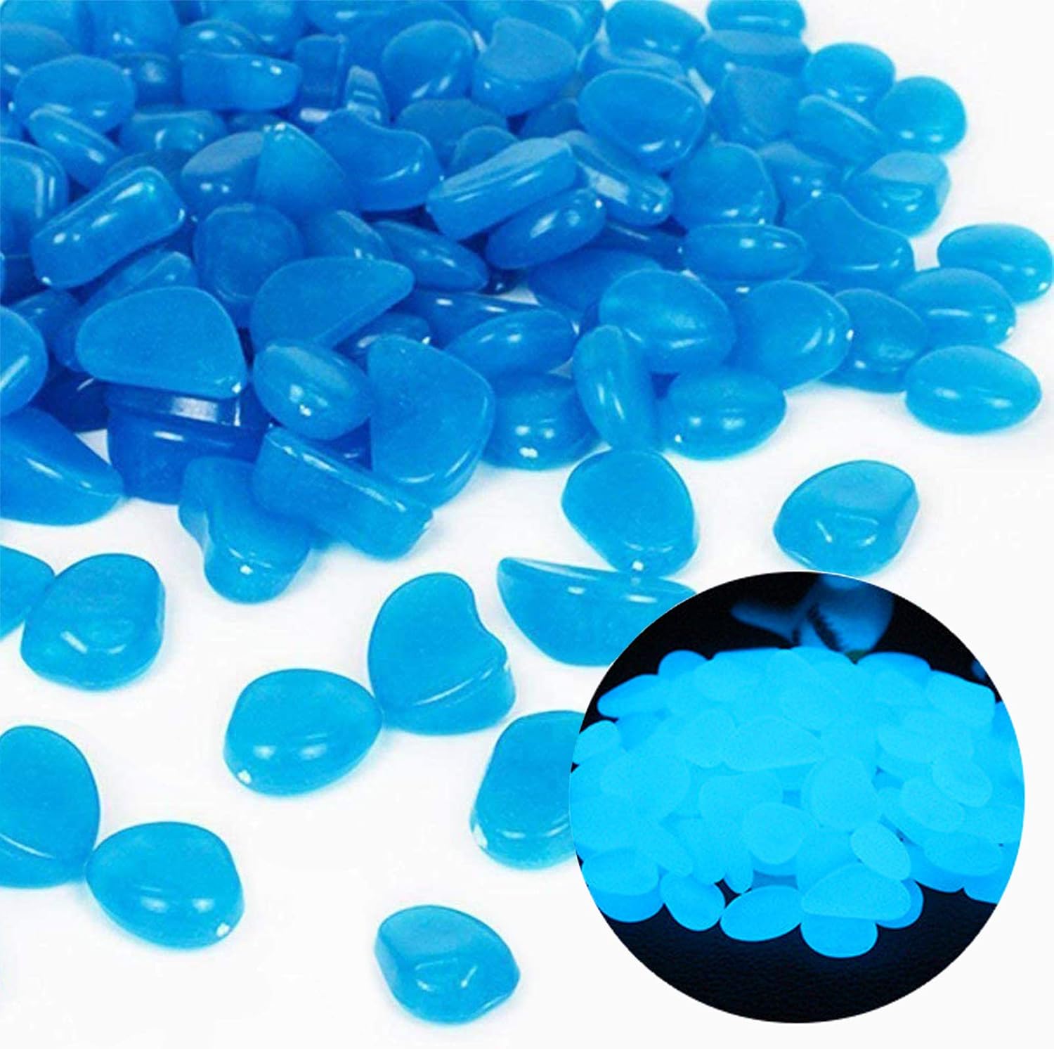 Fish Tank Rocks Glow Blue Pebb - Aquarium Marine Stone のレビューと価格