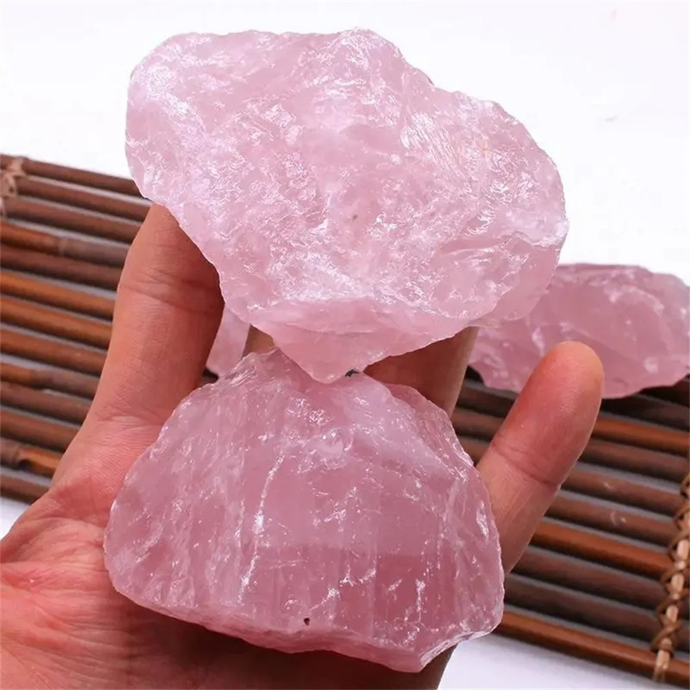 Pure Natural Pink Rose Quartz  - Aquarium Marine Stone のレビューと価格