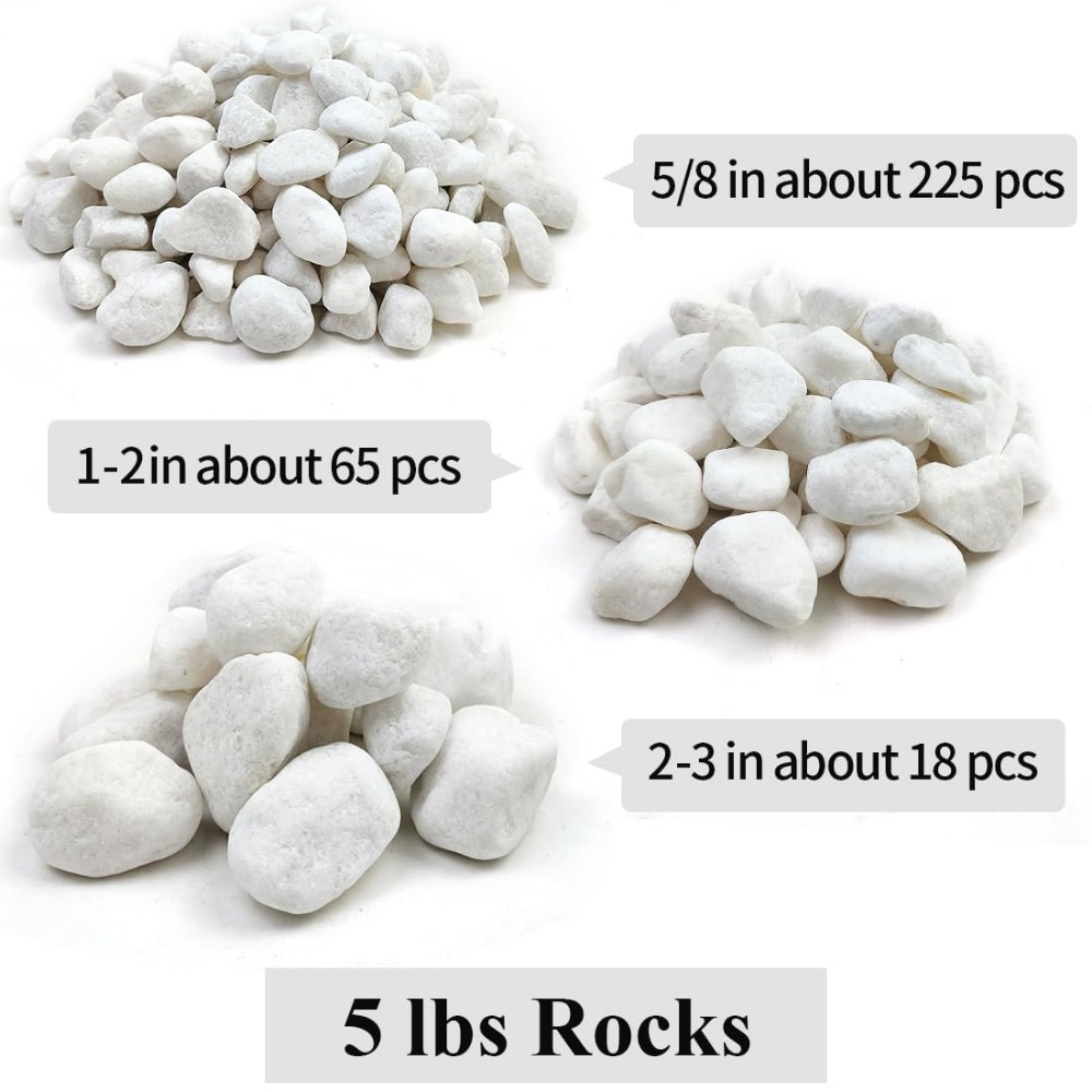 1-2 Inch White Pebbles for Ind - Marine Aquarium Tanks のレビューと価格