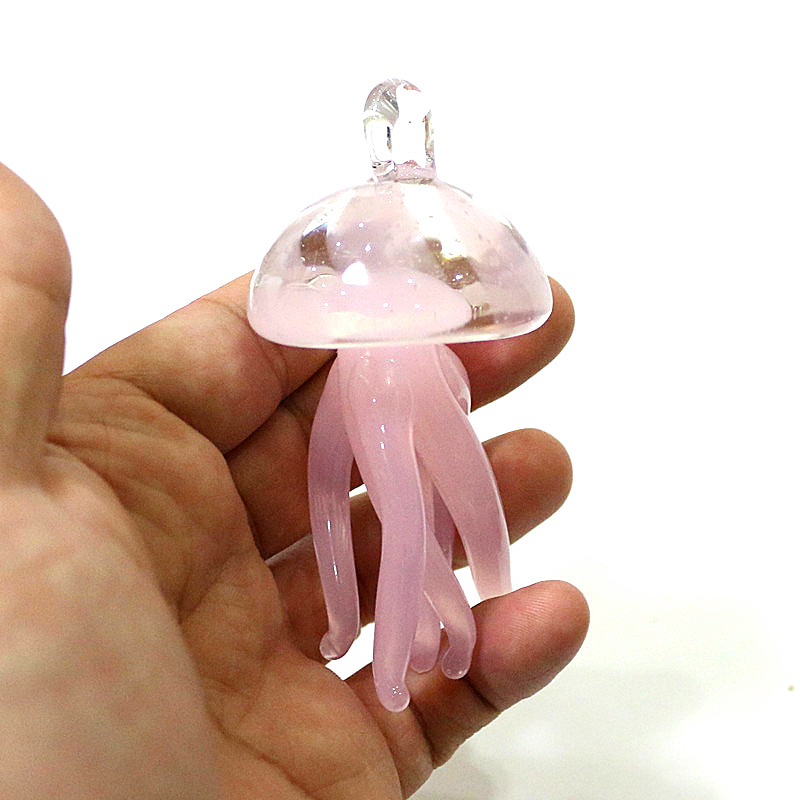 Pink Jellyfish Glass Pendant C - Marine Life Aquariums のレビューと価格