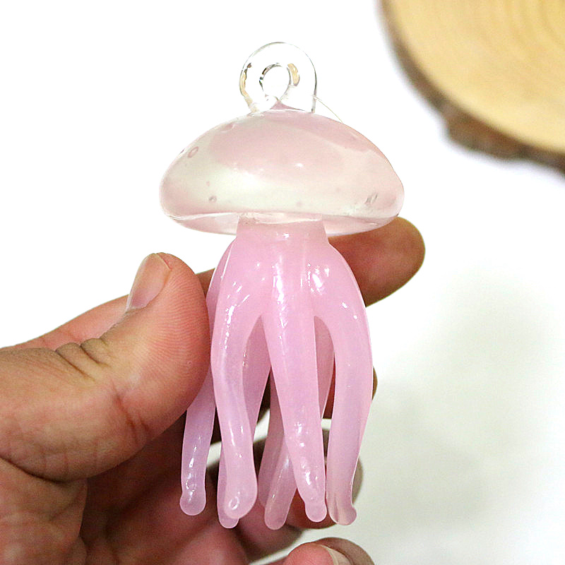 Pink Jellyfish Glass Pendant C - Marine Life Aquariums のレビューと価格