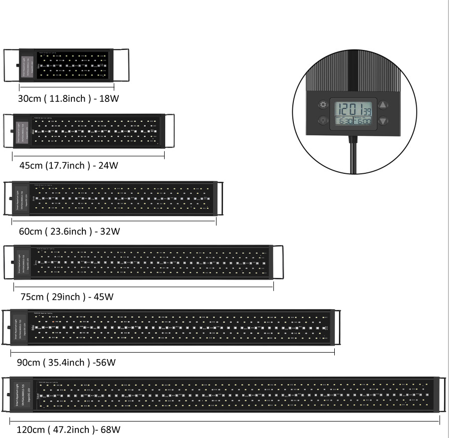 Programmable 8 Colors Auto On  - Marine Aquarium Led Lights のレビューと価格
