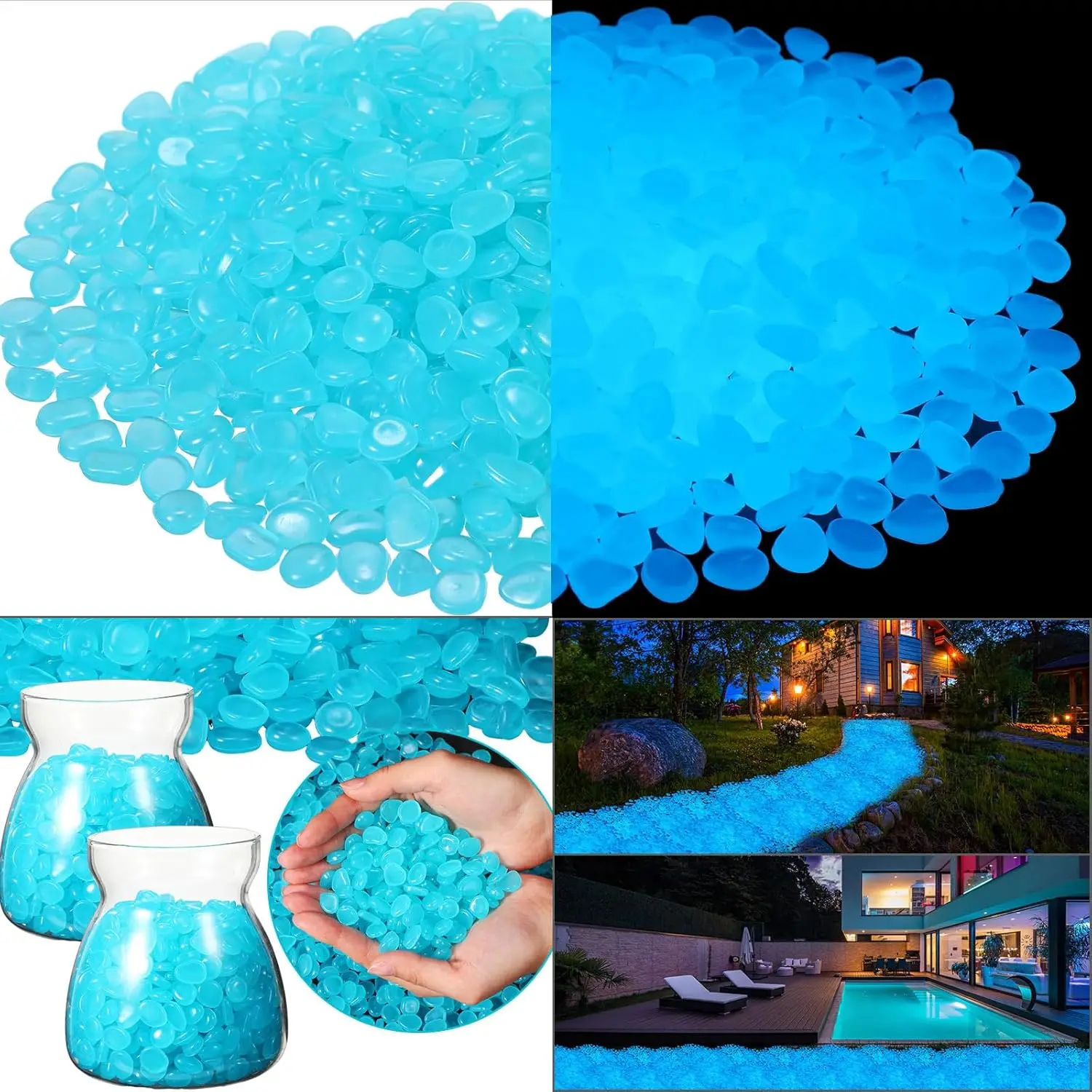 500Pcs Glow in The Dark Garden - Marine Aquarium Tanks のレビューと価格